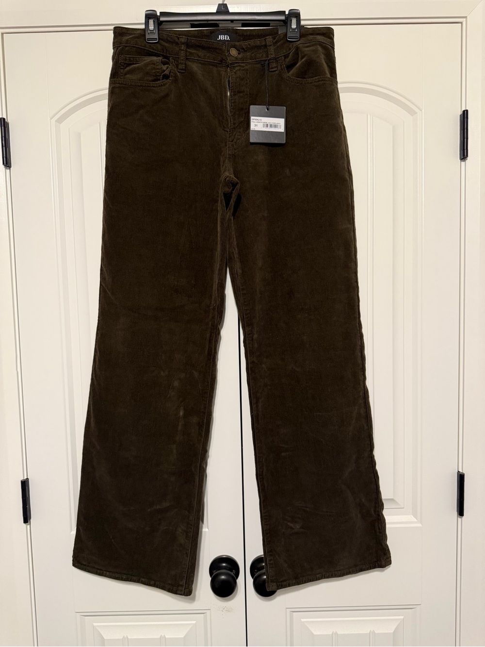 Just Black Women's Wide Leg Corduroy Jeans in Dark Olive
